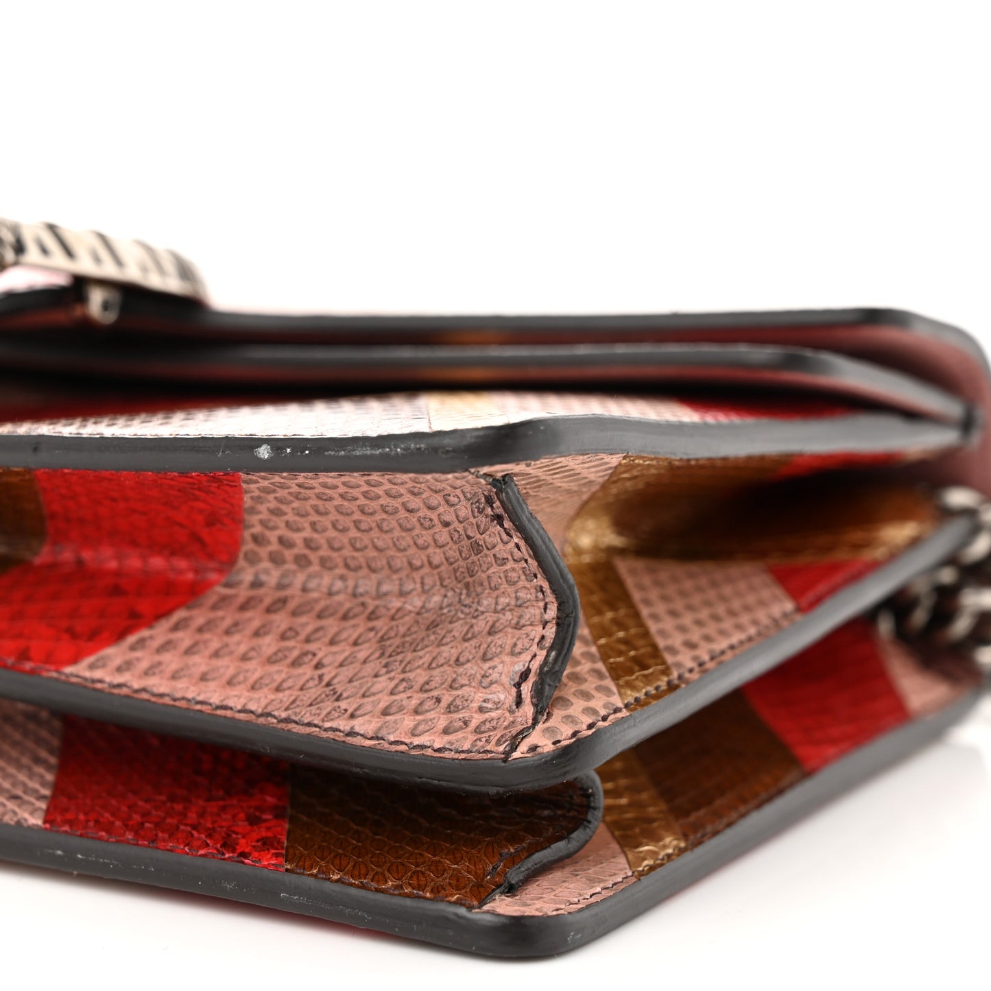 Ayers Snakeskin Chevron Small Dionysus Shoulder Bag Pink