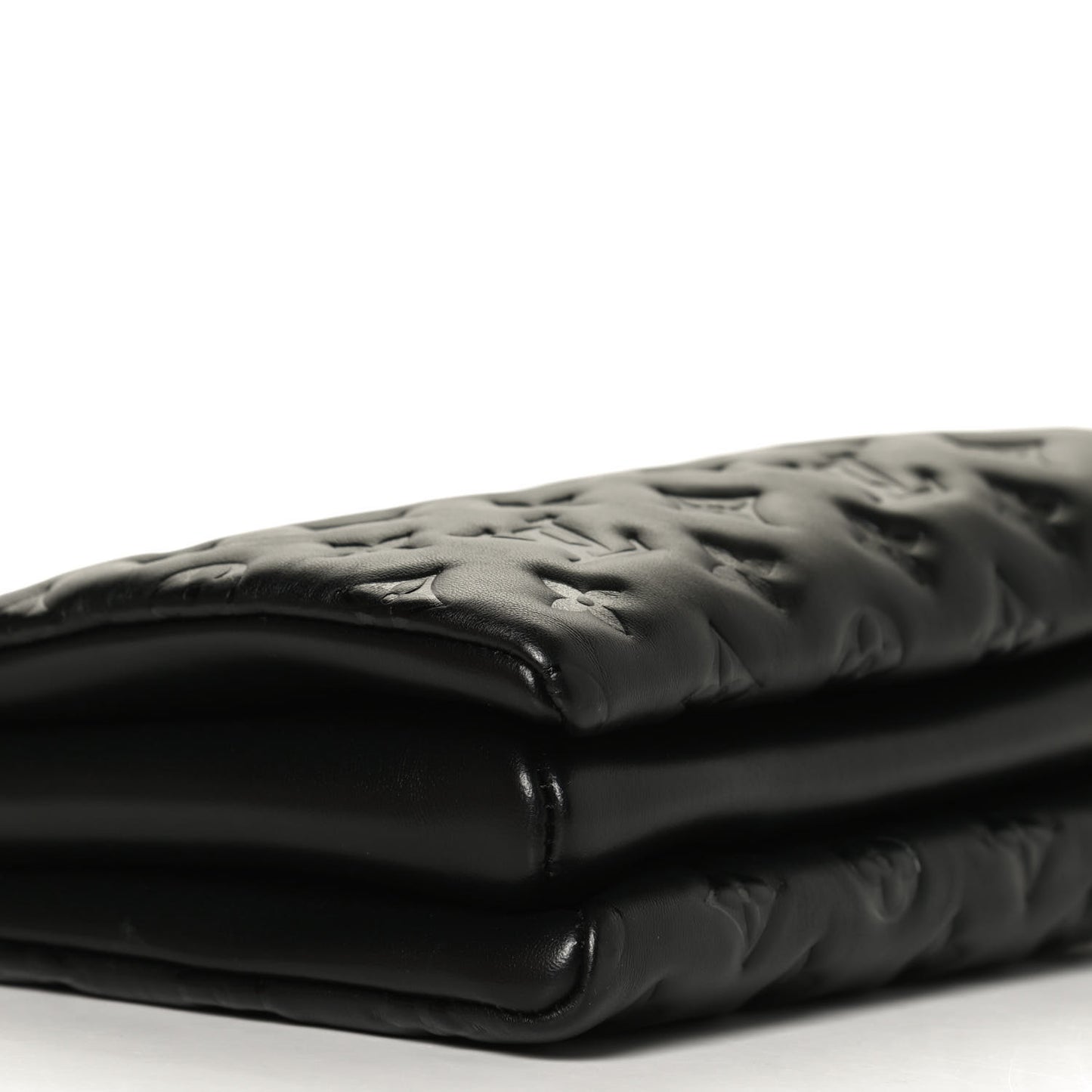 Lambskin Embossed Monogram Coussin PM Black