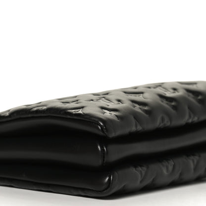 Louis Vuitton Lambskin Embossed Monogram Coussin PM Black 8 of 12