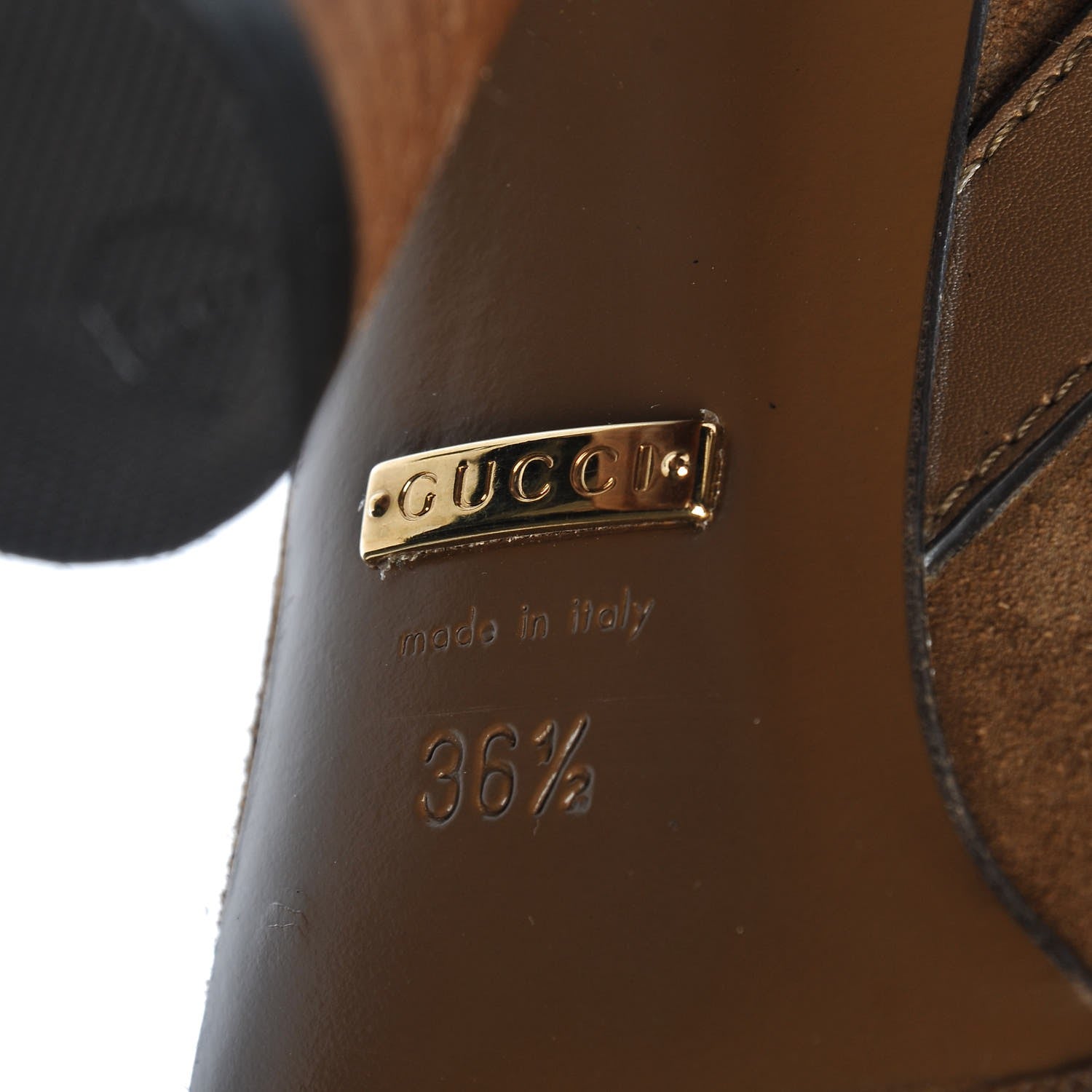 Gucci Suede Abigail Ankle Boots 36.5 New Marron 6 of 11
