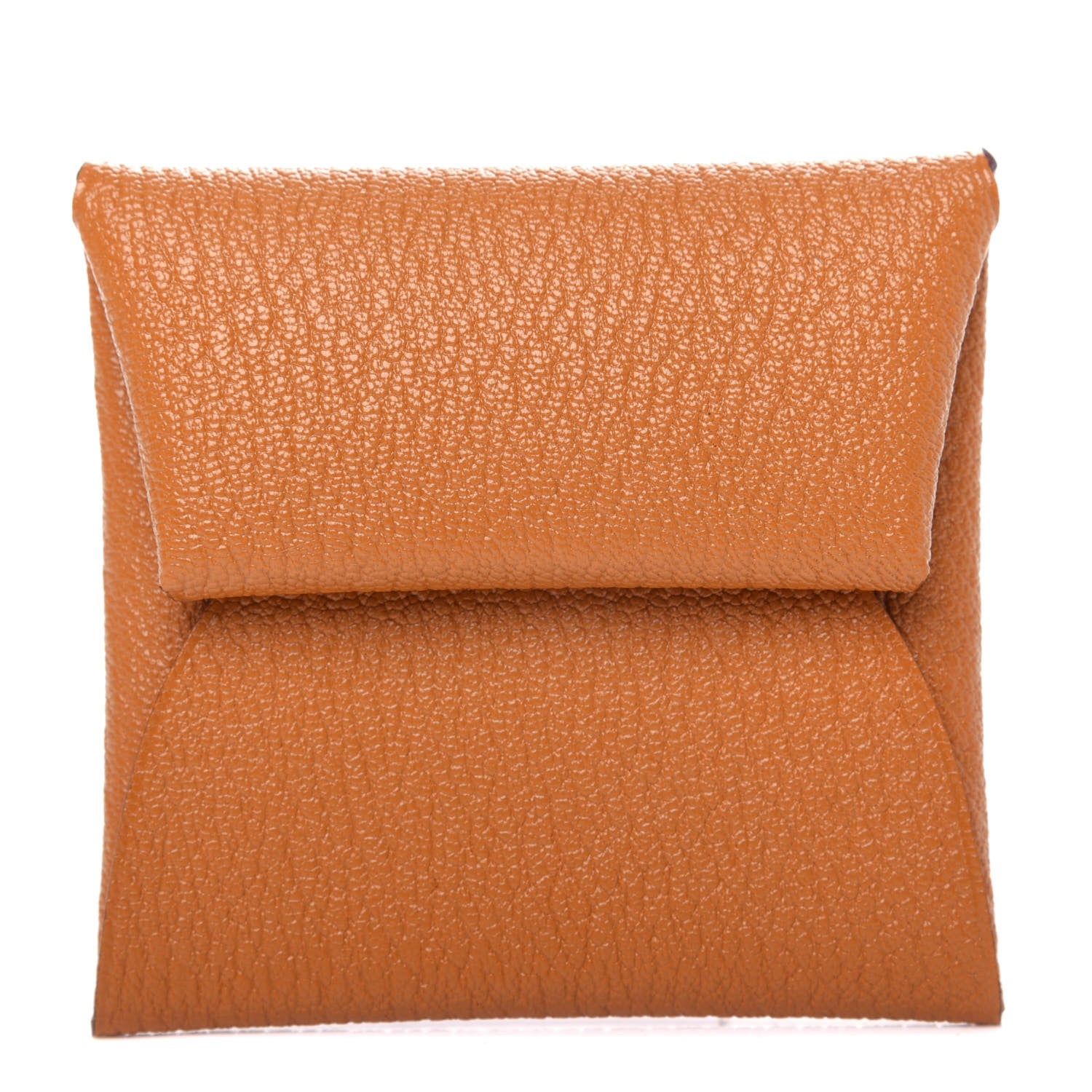 Hermes Chevre Mysore Bastia Verso Coin Purse Caramel Rose Shocking 1 of 7
