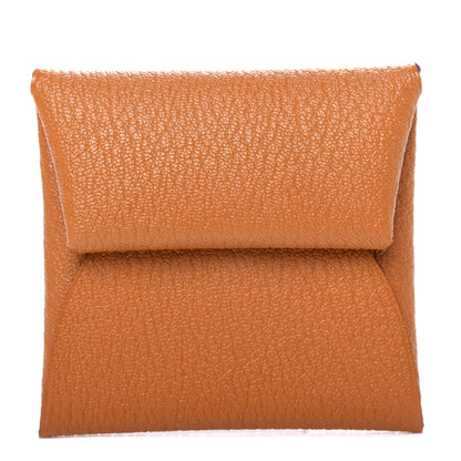 Hermes Chevre Mysore Bastia Verso Coin Purse Caramel Rose Shocking 1 of 7