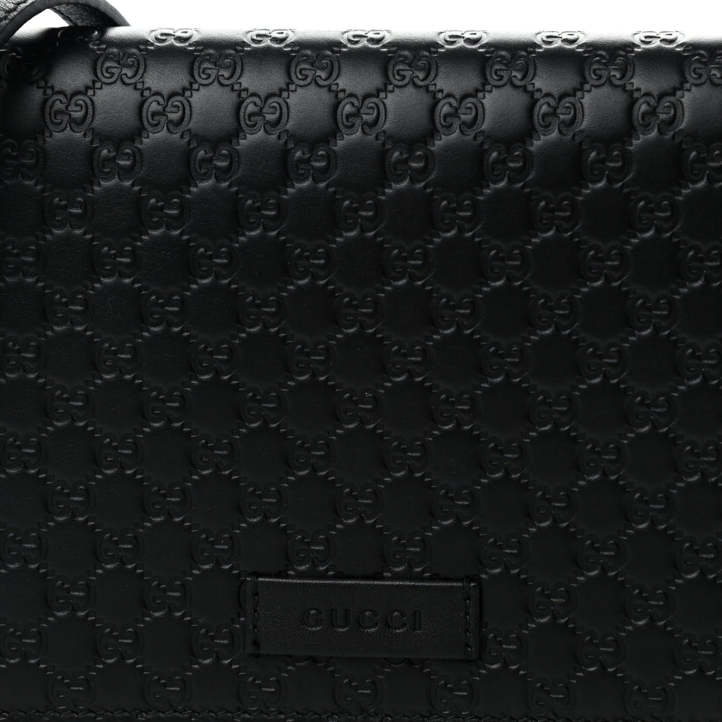 Microguccissima Crossbody Wallet Black