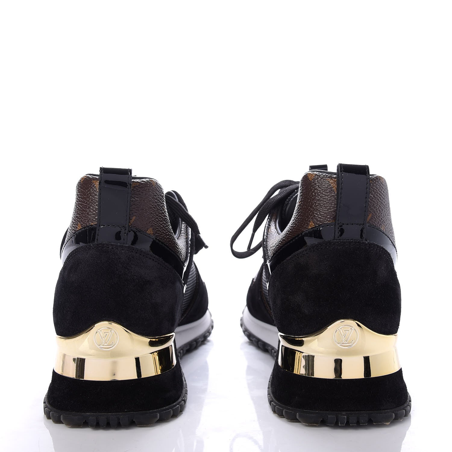 Louis Vuitton Suede Monogram Run Away Sneakers 36.5 Black 6 of 10