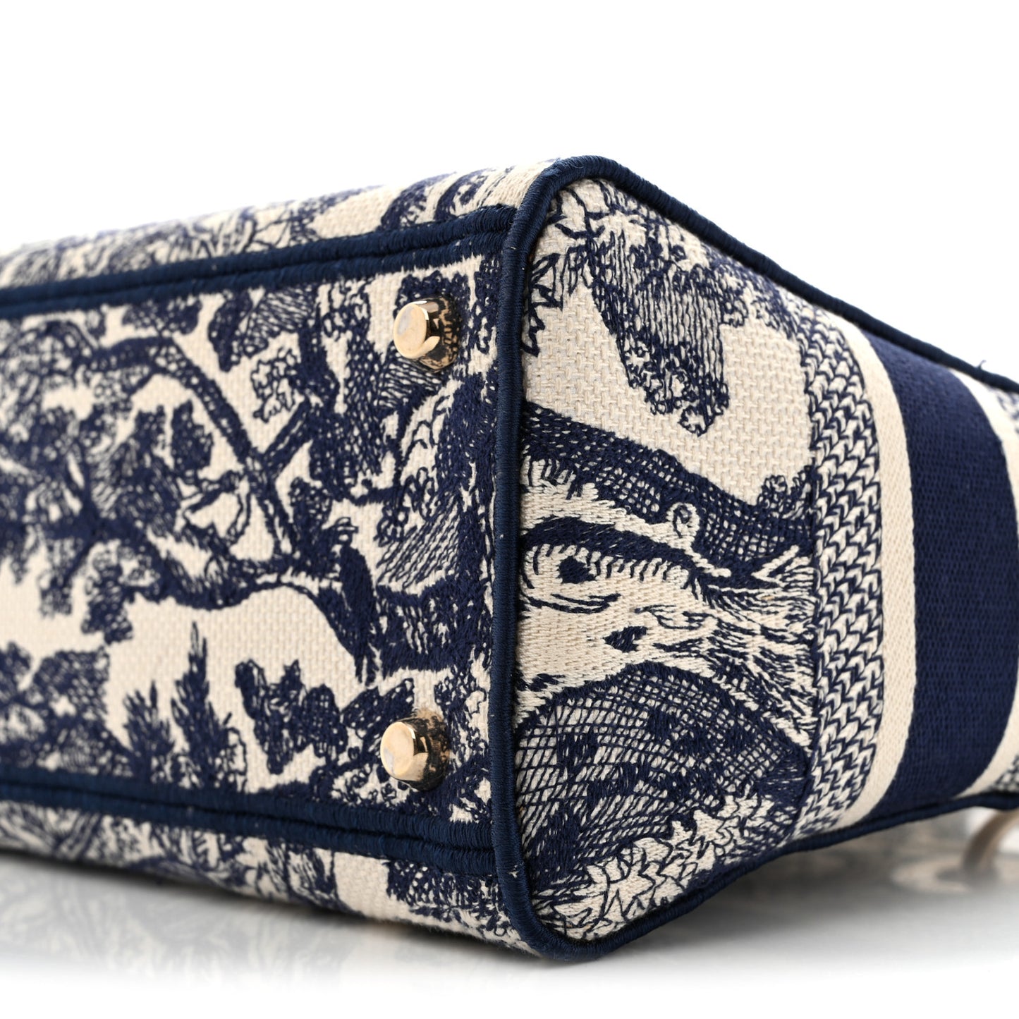 Toile de Jouy Embroidered Medium Lady D-Lite Blue