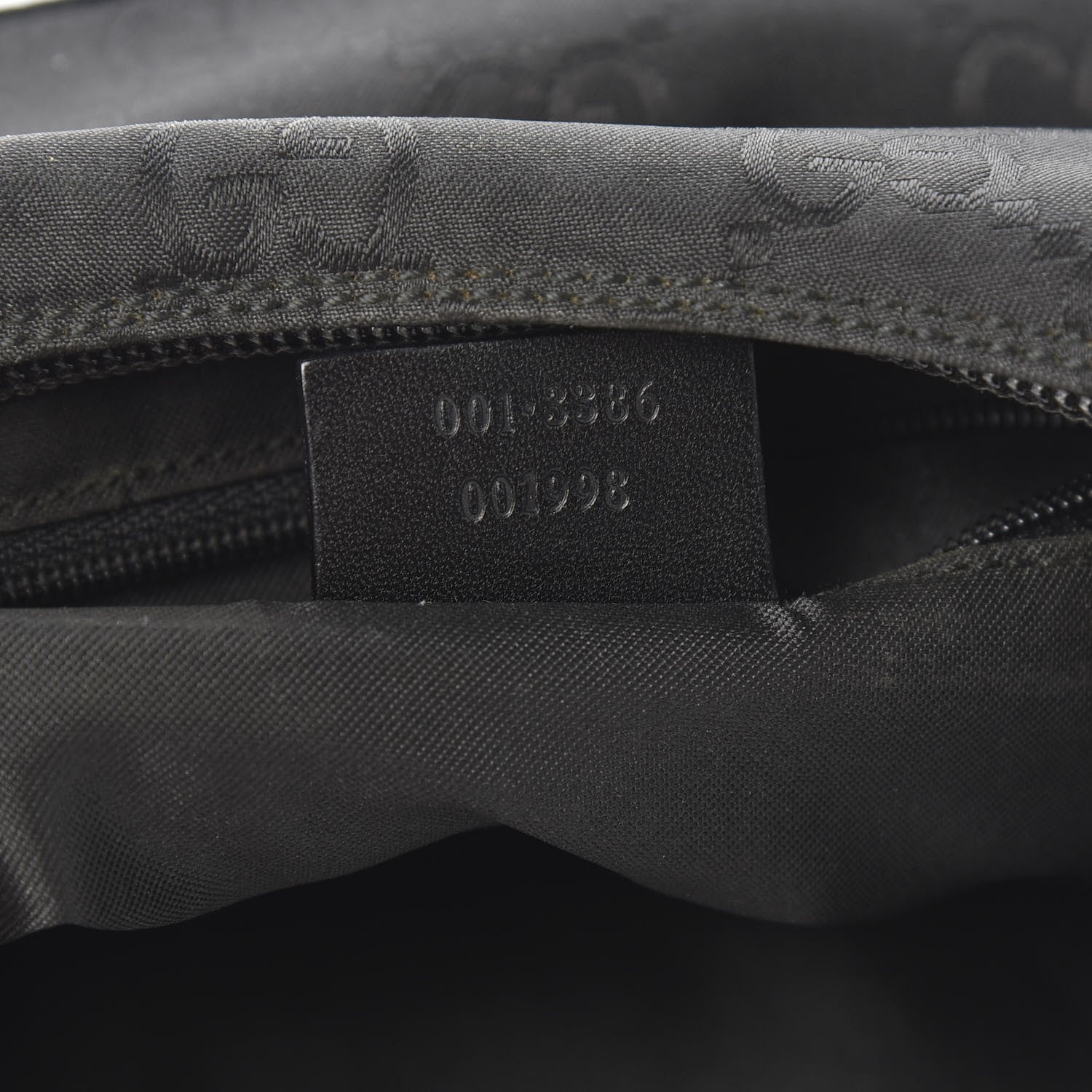 Gucci Nylon Monogram Small Hobo Black 6 of 9