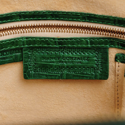 Nancy Gonzalez Crocodile Top Handle Tote Green 6 of 6