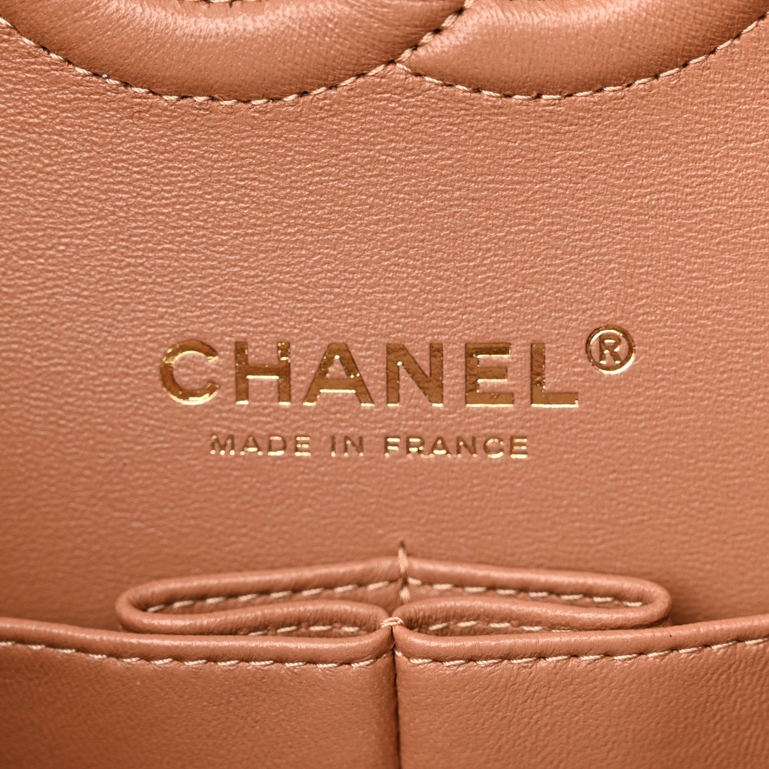 Chanel Lambskin Quilted Medium Double Flap Brown 6 of 12