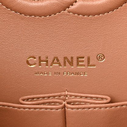 Chanel Lambskin Quilted Medium Double Flap Brown 6 of 12