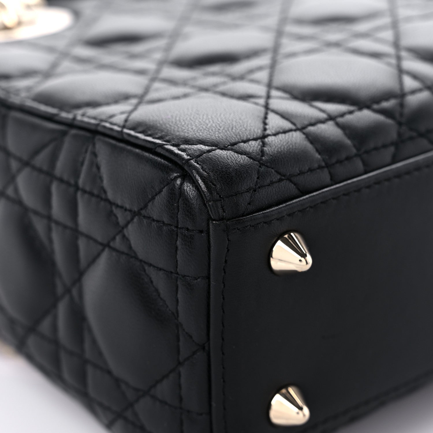 Christian Dior Lambskin Cannage Small Lucky Badges My Lady Dior Black 9 of 13