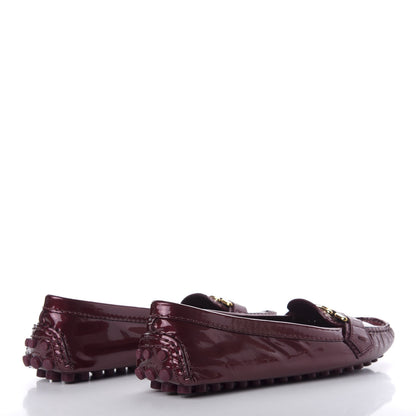 Louis Vuitton Patent Calfskin Oxford Loafers 34 Rouge Fauviste 4 of 10