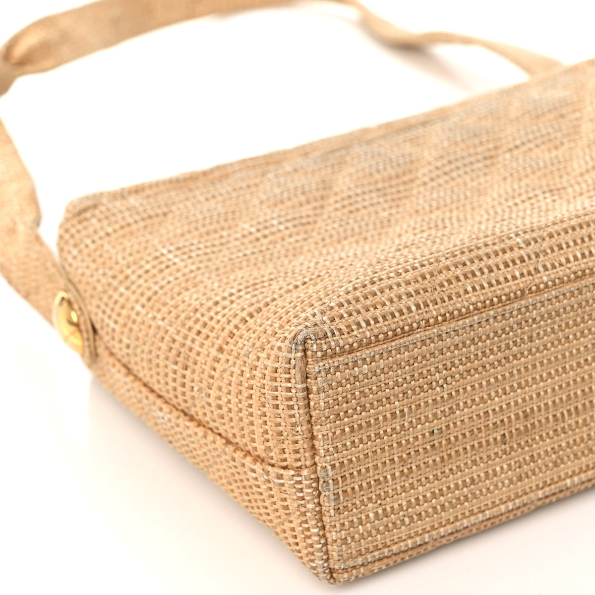 Chanel Straw Raffia Shoulder Bag Beige 7 of 15