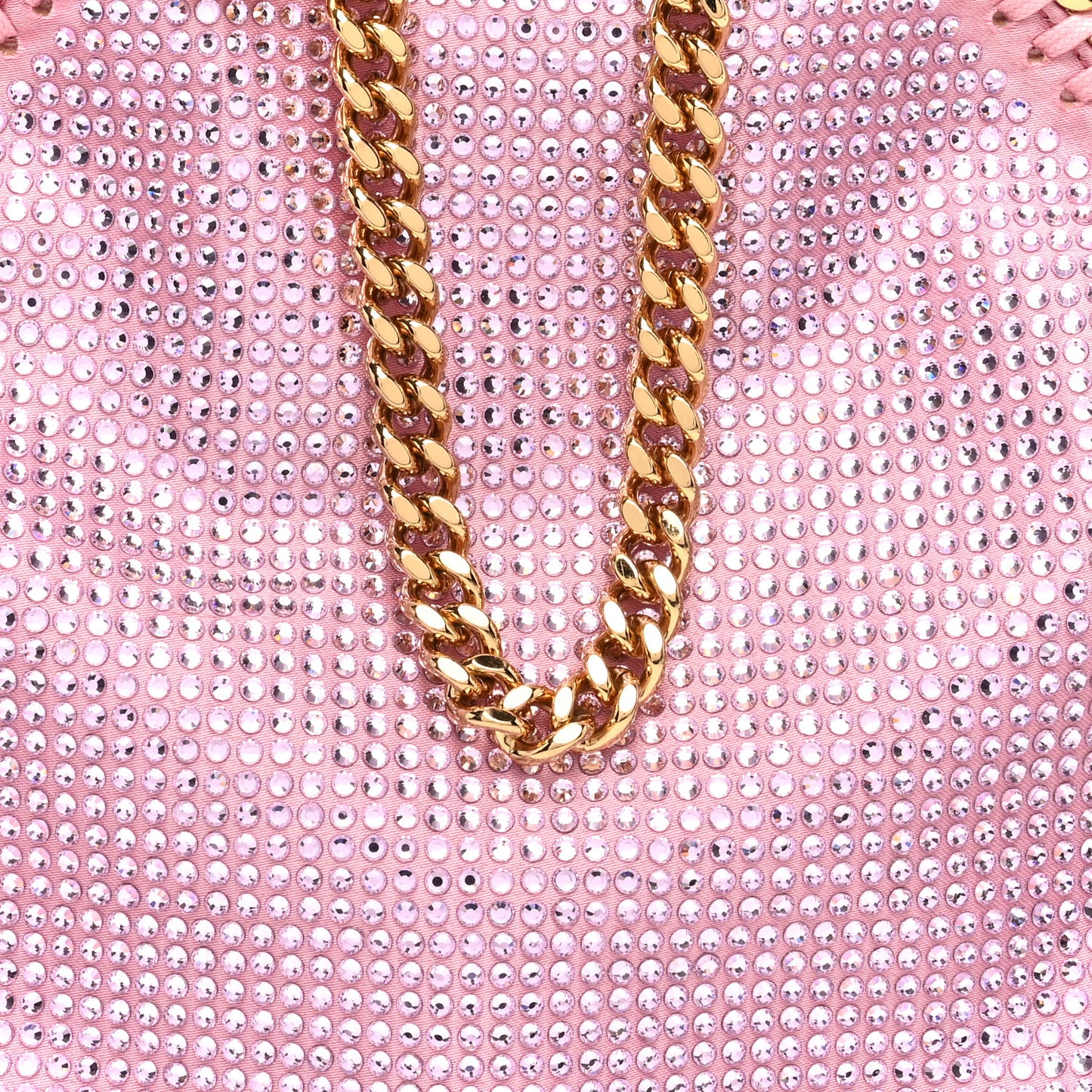 Crystal Stones Tiny Fold Over Falabella Pink
