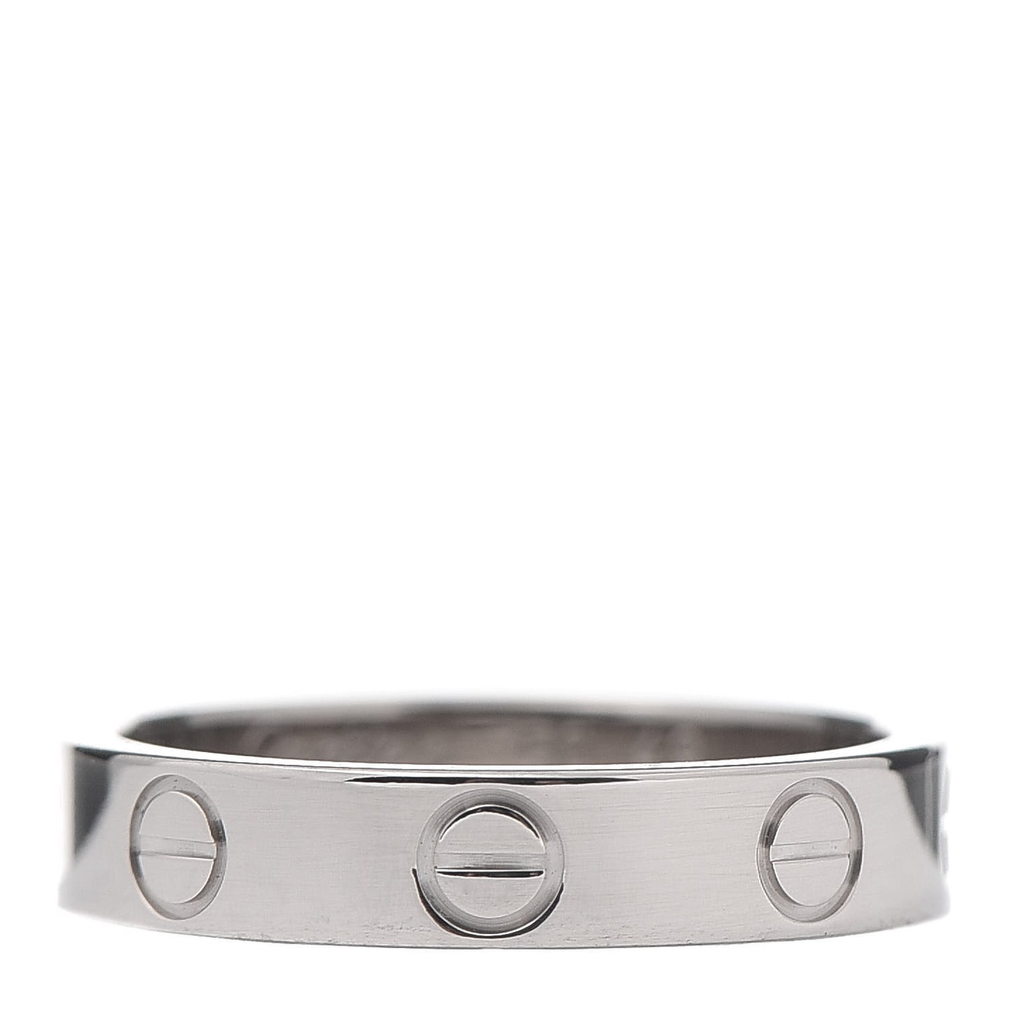 18K White Gold 3.5mm LOVE Wedding Band Ring 49 4.75