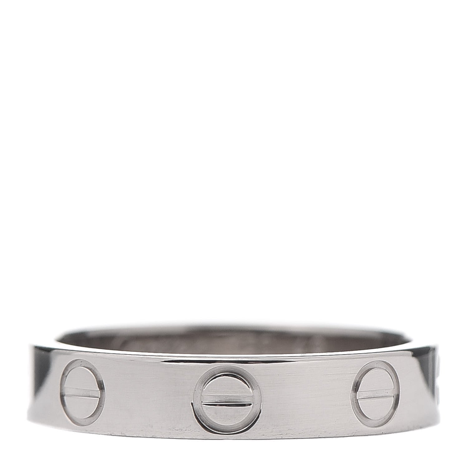Cartier 18K White Gold 3.5mm LOVE Wedding Band Ring 49 4.75 1 of 5
