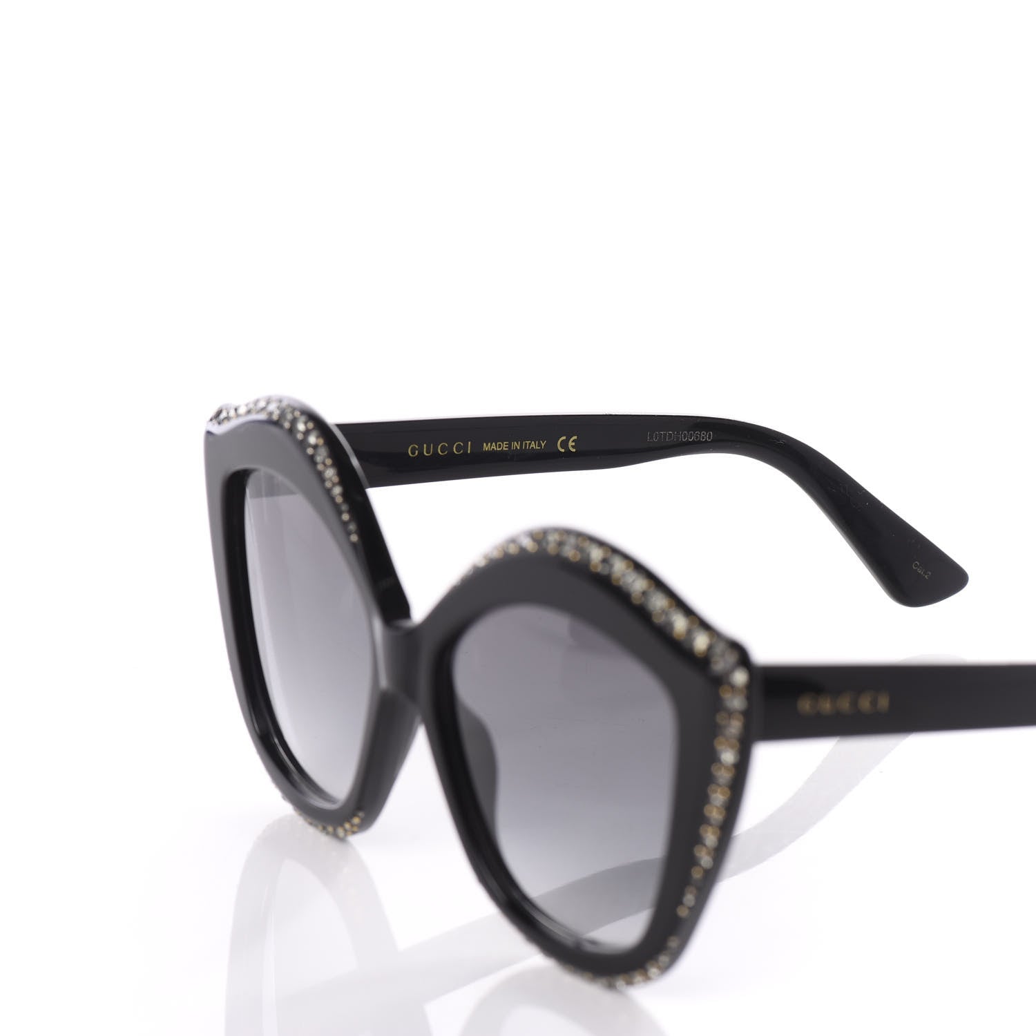 Gucci Crystal Cat Eye GG0118S Sunglasses Black 7 of 8