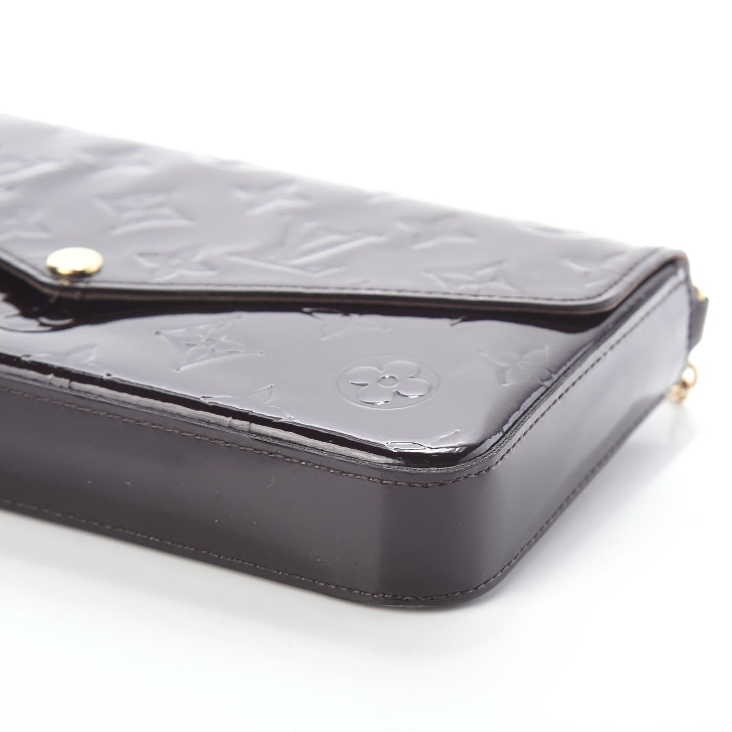 Vernis Pochette Felicie Chain Wallet Amarante