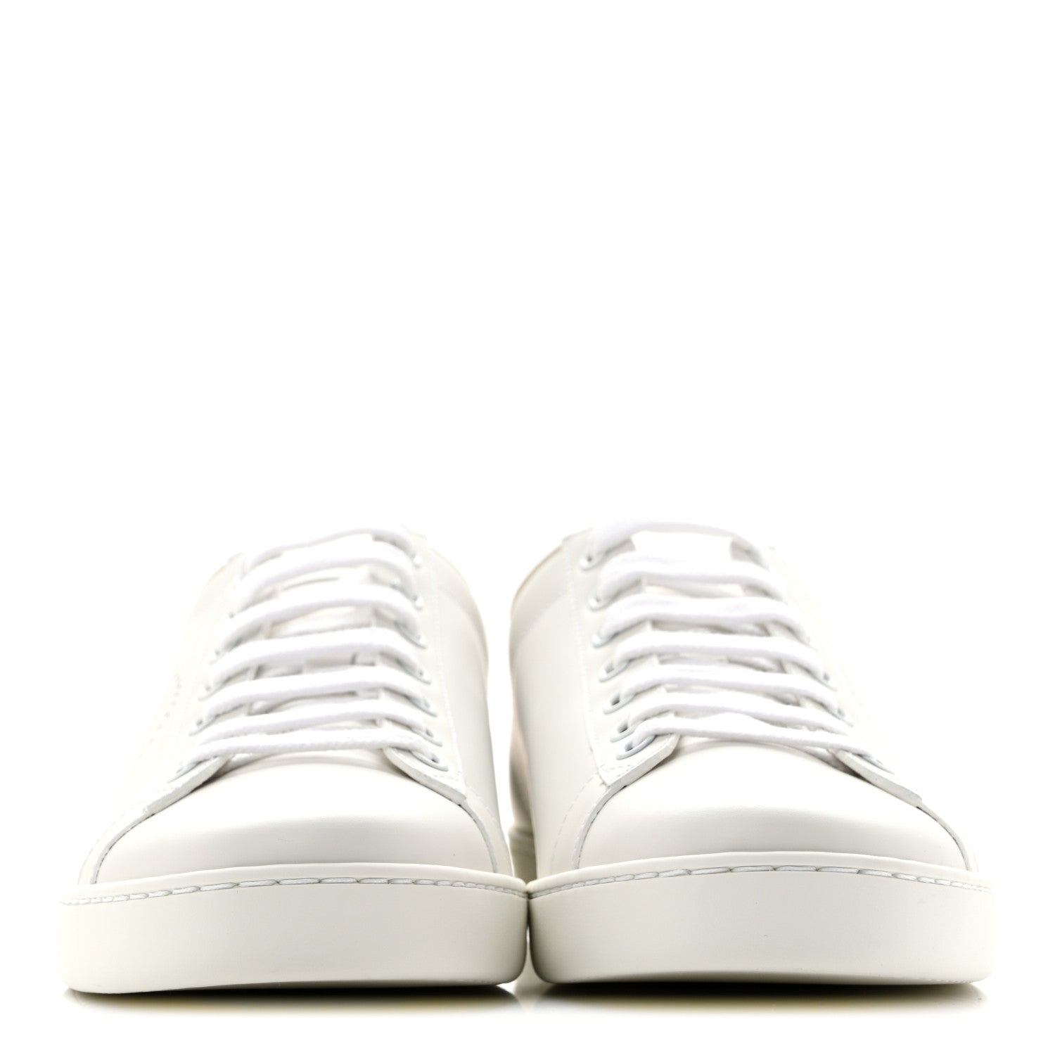 Gucci Calfskin Interlocking G Perforated Womens Ace Sneakers 38.5 White Grey Sky 3 of 10
