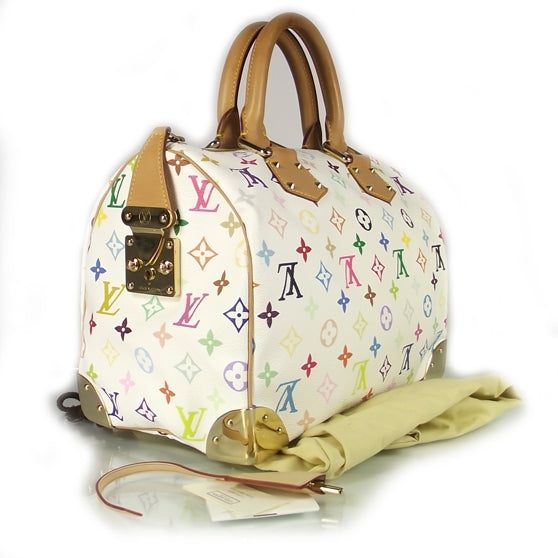 Monogram Multicolor Speedy 30 White