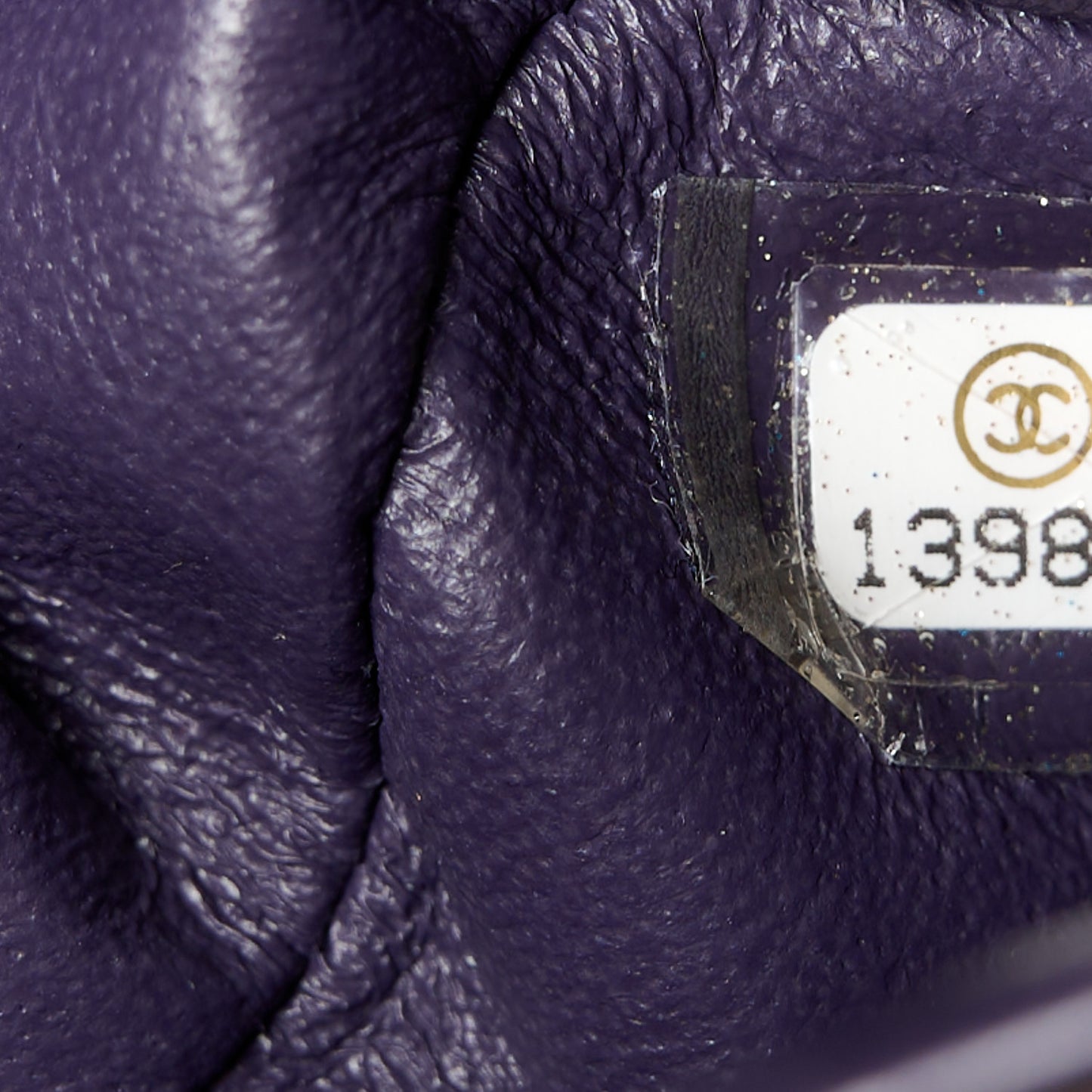 Patent Calfskin Quilted Mini Square Flap Purple