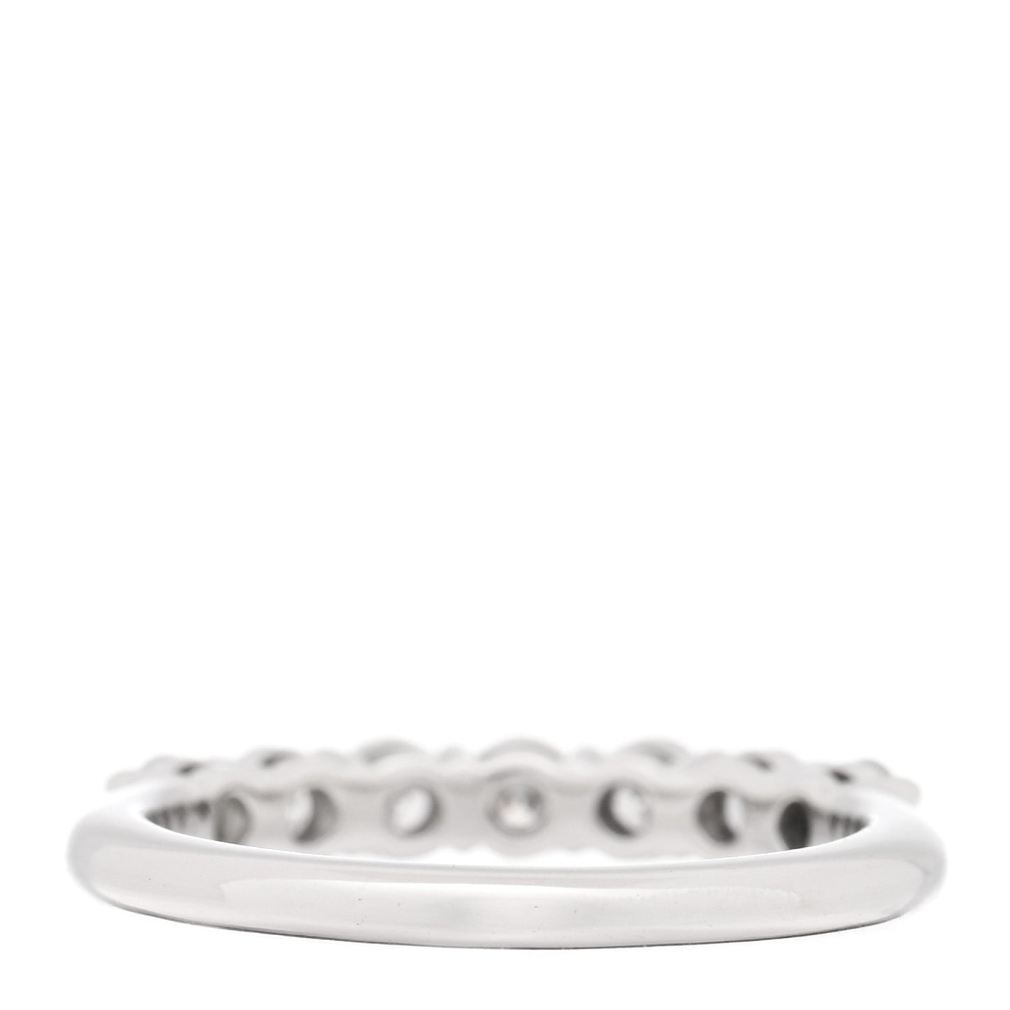 Platinum Diamond 3mm Tiffany Forever Half Circle Band Ring 49 5