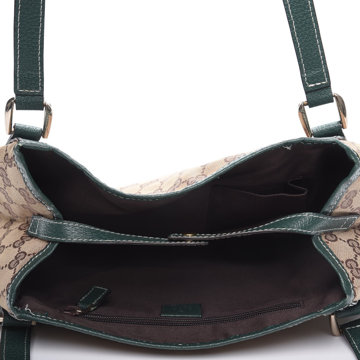 Gucci Monogram Medium Abbey Shoulder Bag Green 4 of 12