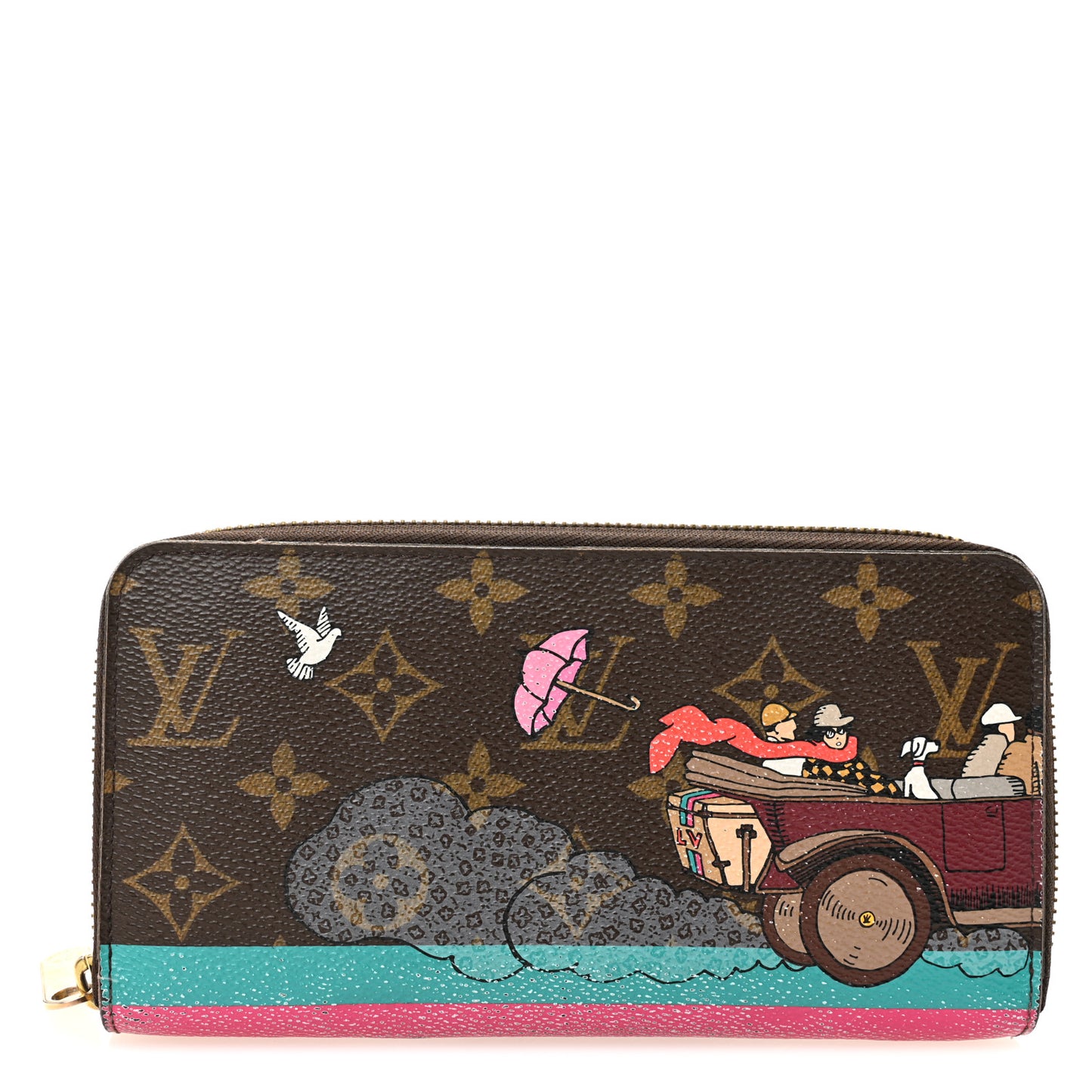 Monogram 2015 Christmas Animation Zippy Wallet Hibiscus