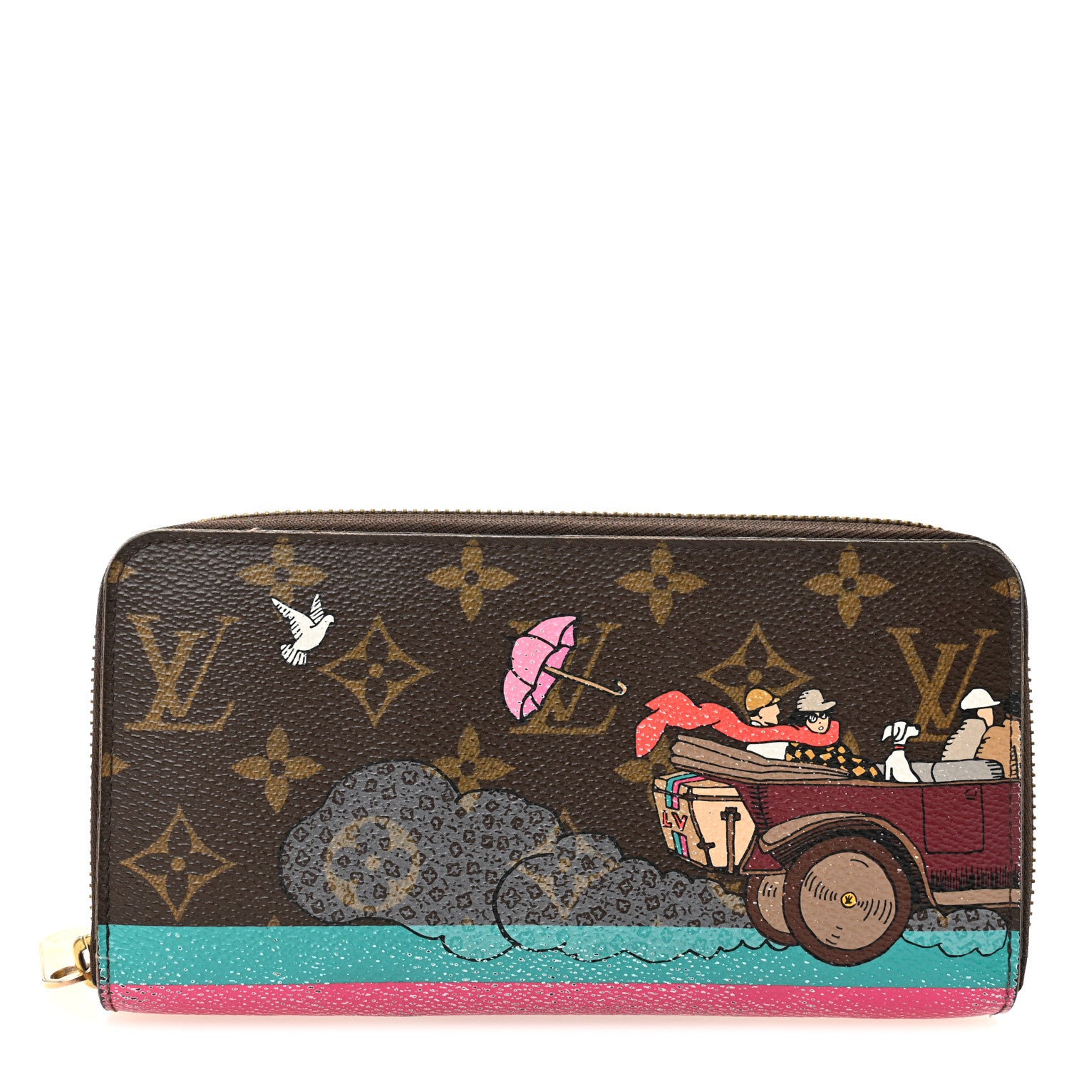 Louis Vuitton Monogram 2015 Christmas Animation Zippy Wallet Hibiscus 1 of 8