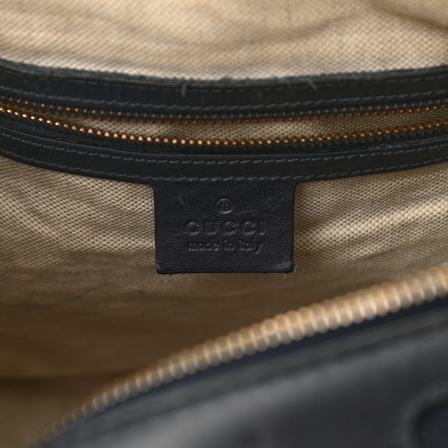 Gucci Monogram Selleria Calfskin Vintage Web Medium Boston Beige Blue 6 of 13