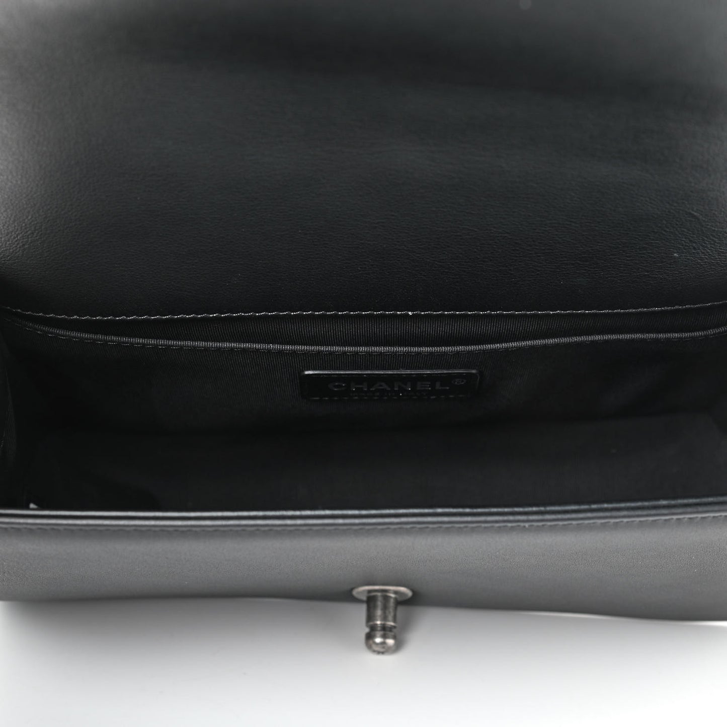 Calfskin Quilted Medium Boy Flap Black