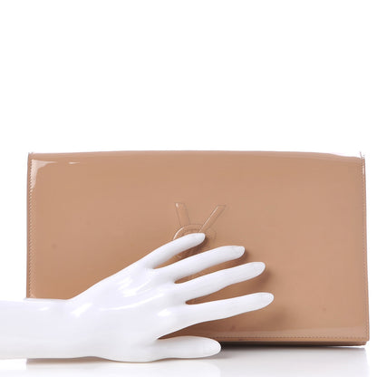 Saint Laurent Patent Calfskin Monogram Large Belle De Jour Clutch Chair 2 of 9