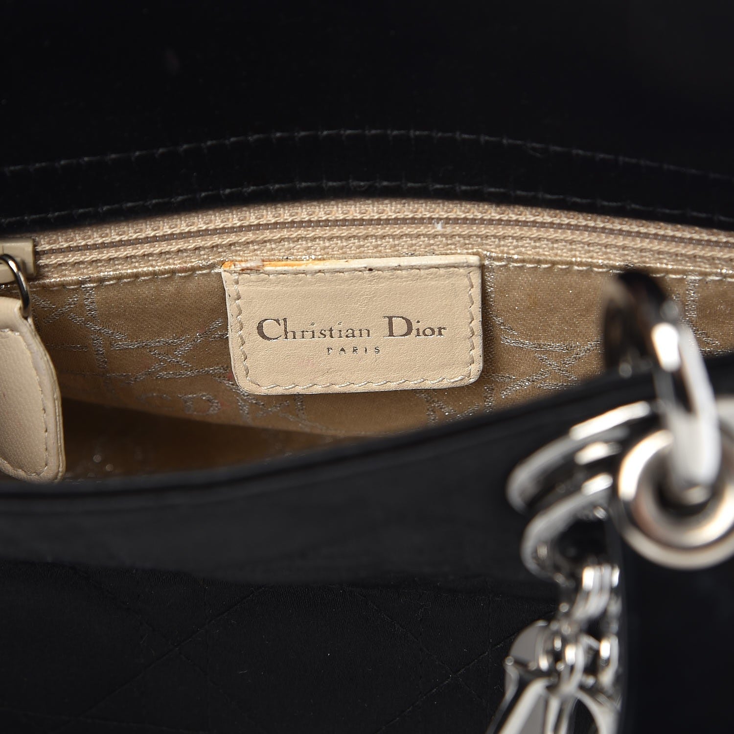 Christian Dior Satin Patent Cannage Mini Lady Dior Black 6 of 8