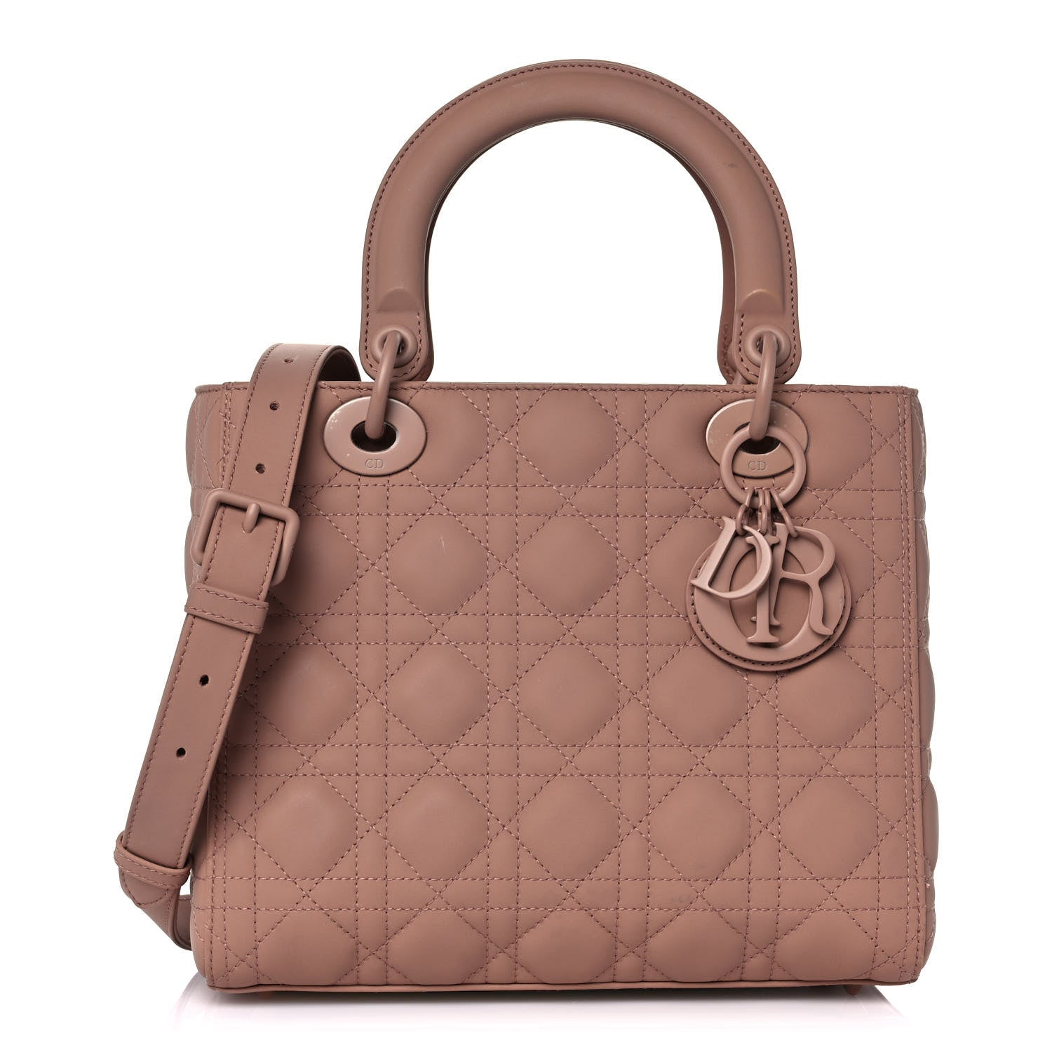 Christian Dior Ultra Matte Calfskin Cannage Medium Lady Dior Beige 1 of 18
