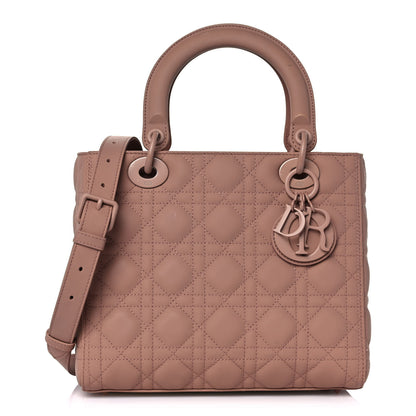 Christian Dior Ultra Matte Calfskin Cannage Medium Lady Dior Beige 1 of 18