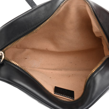 Gucci Calfskin Matelasse Small GG Marmont Chain Shoulder Bag Black 5 of 17