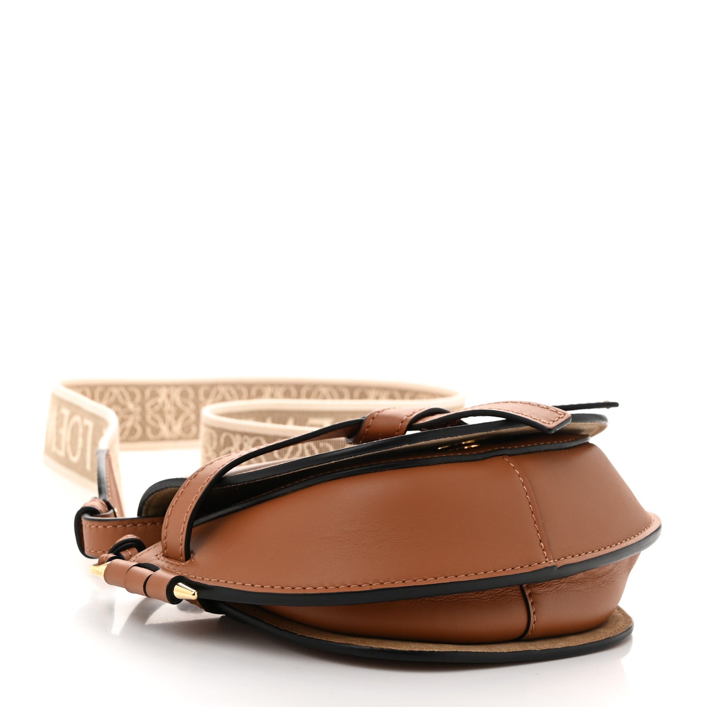 Calfskin Jacquard Mini Gate Dual Bag Tan