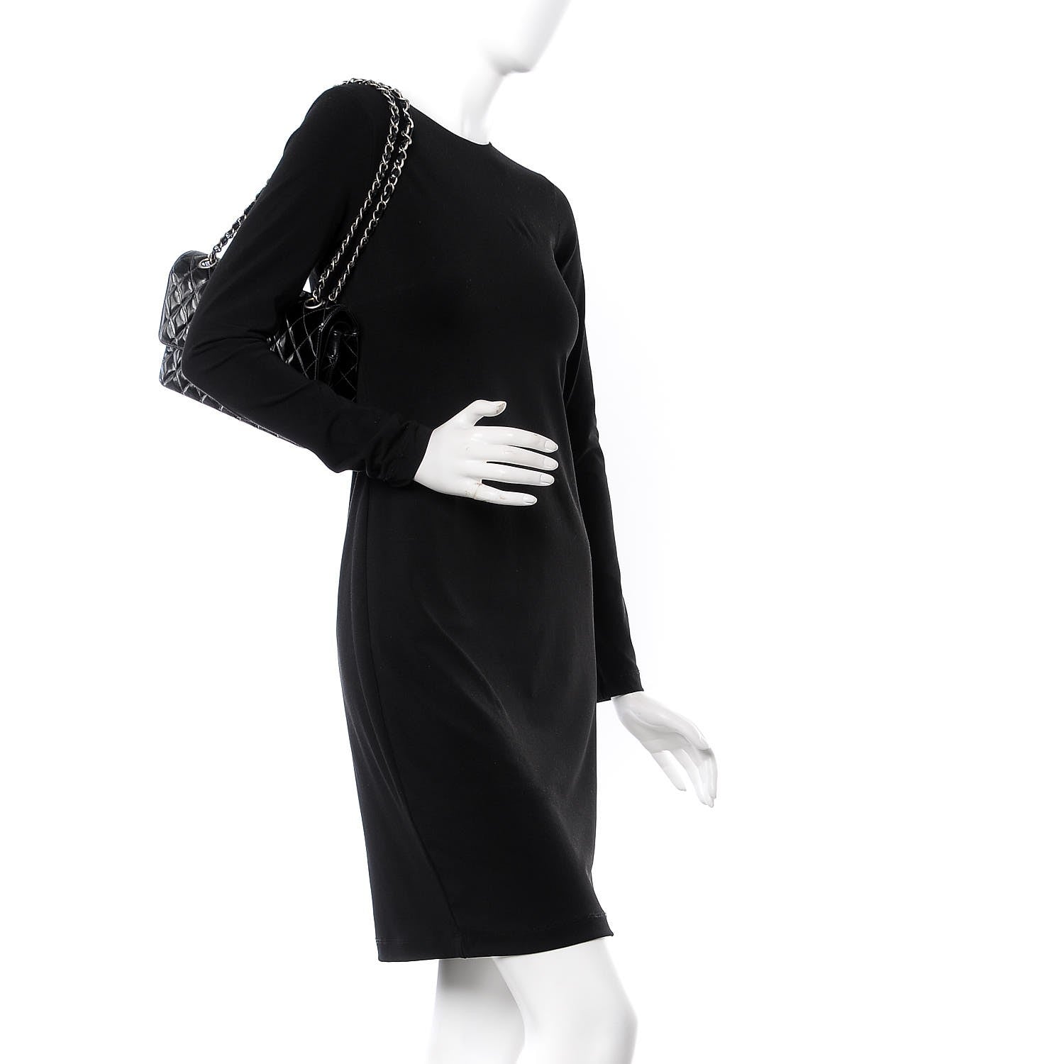 Chanel Patent Quilted Medium Double Flap Black 2 of 12