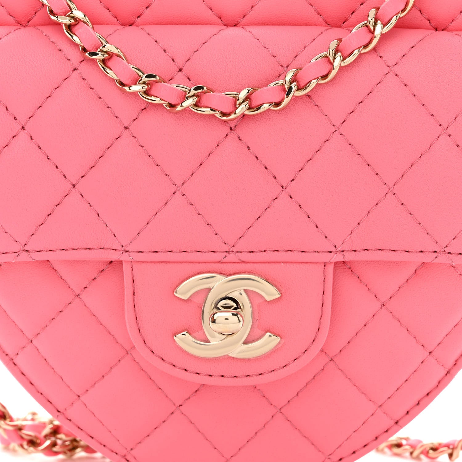 Chanel Lambskin Quilted CC In Love Heart Bag Pink 8 of 10