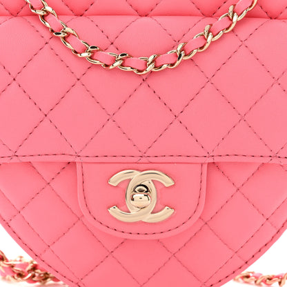 Chanel Lambskin Quilted CC In Love Heart Bag Pink 8 of 10
