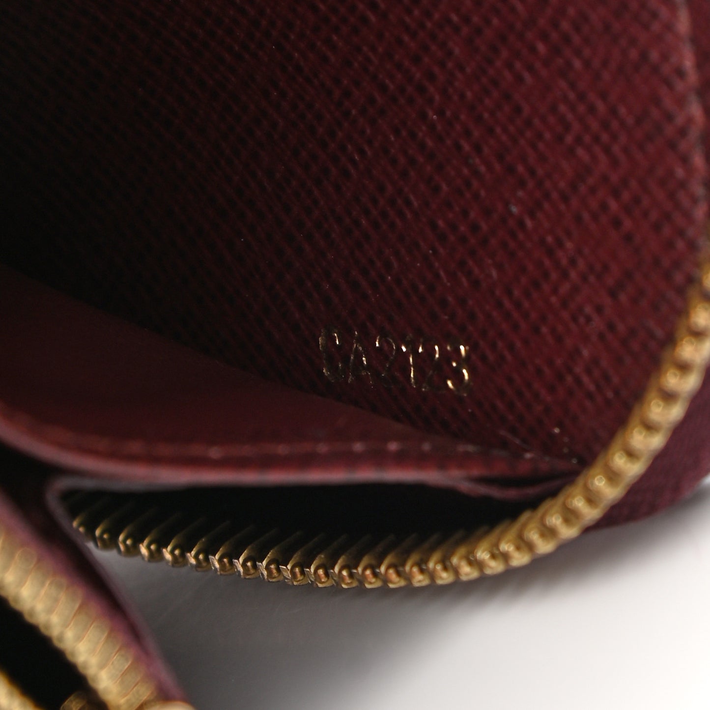 Damier Paillettes Zippy Wallet Red