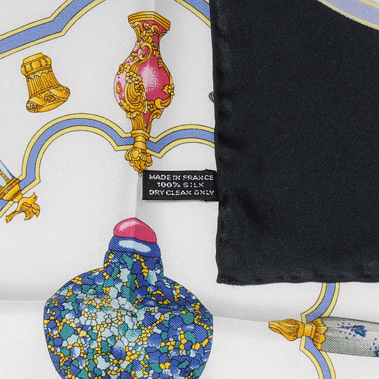 Hermes Silk Quimporte le Flacon Pocket Square 5 of 5