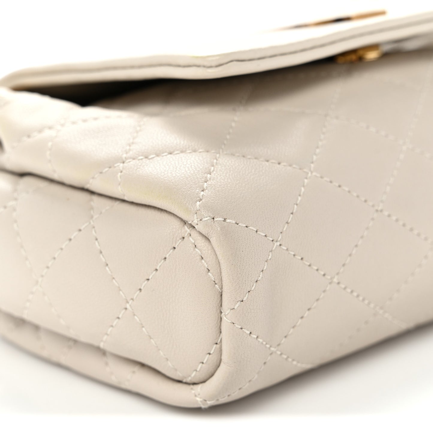 Lambskin Quilted Monogram Mini Nolita Crema Soft
