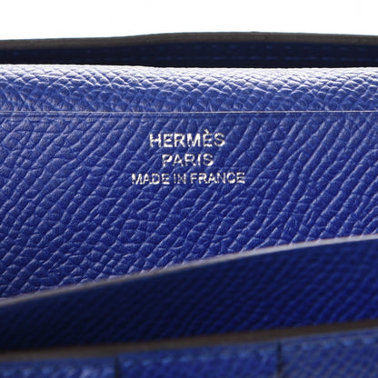 Hermes Epsom Bearn Gusset Wallet Bleu Electrique 6 of 7