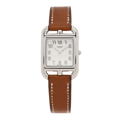 Hermes Stainless Steel Barenia 23mm Cape Cod Quartz Watch Fauve 1 of 5