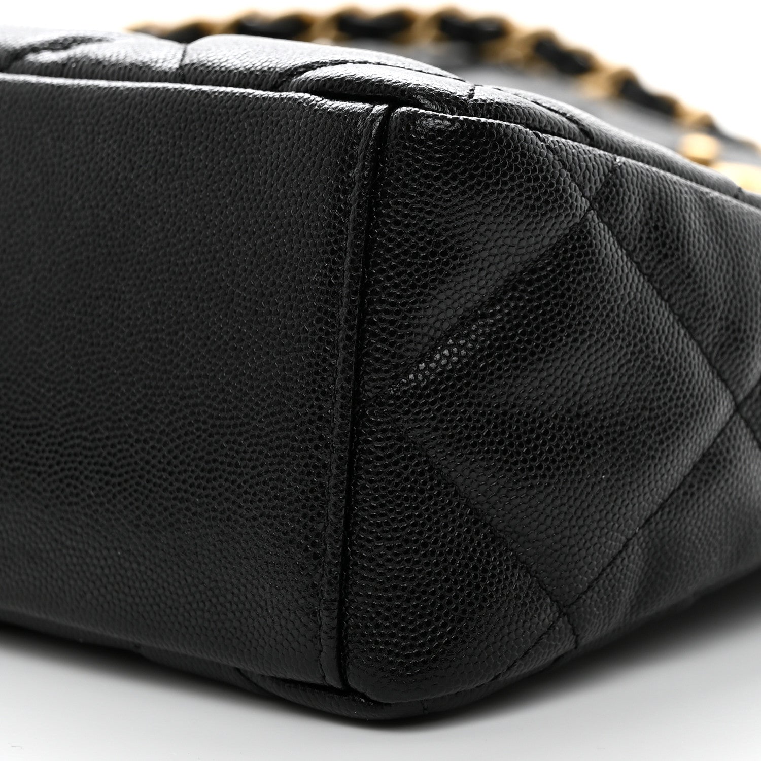 Chanel Caviar Quilted Fold Over Hobo Black 10 of 10