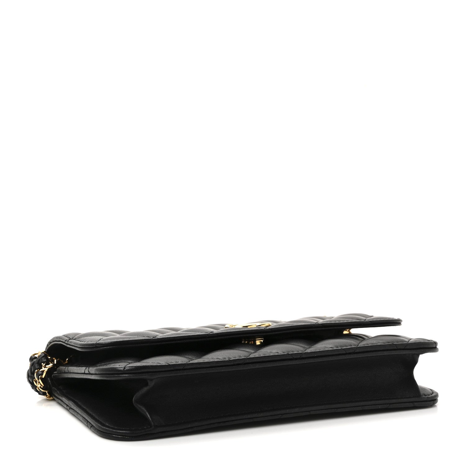 Chanel Lambskin Quilted Flap Shoulder Bag Chain Black 4 of 11