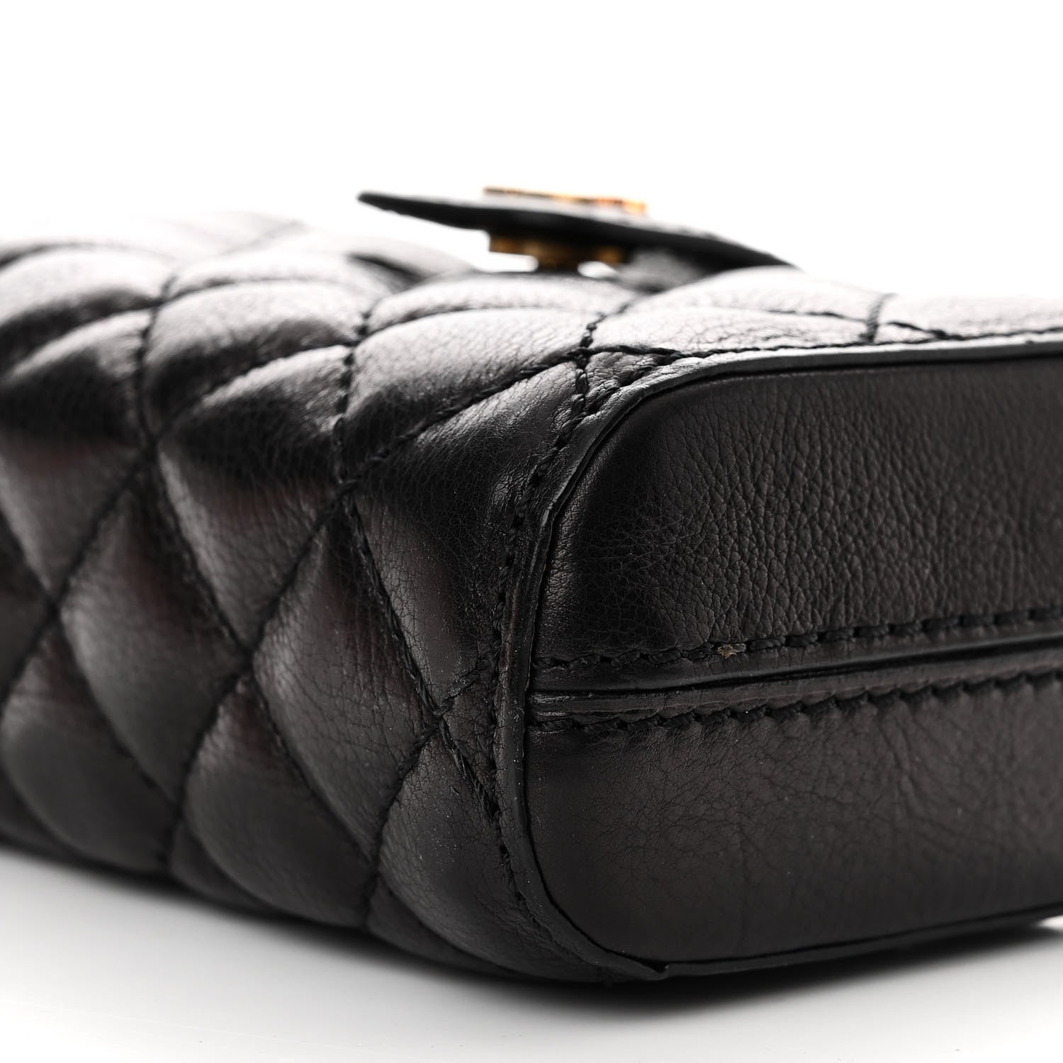 Chanel Calfskin Quilted Pearl Chain Love Symbols Mini Bag Black 12 of 12