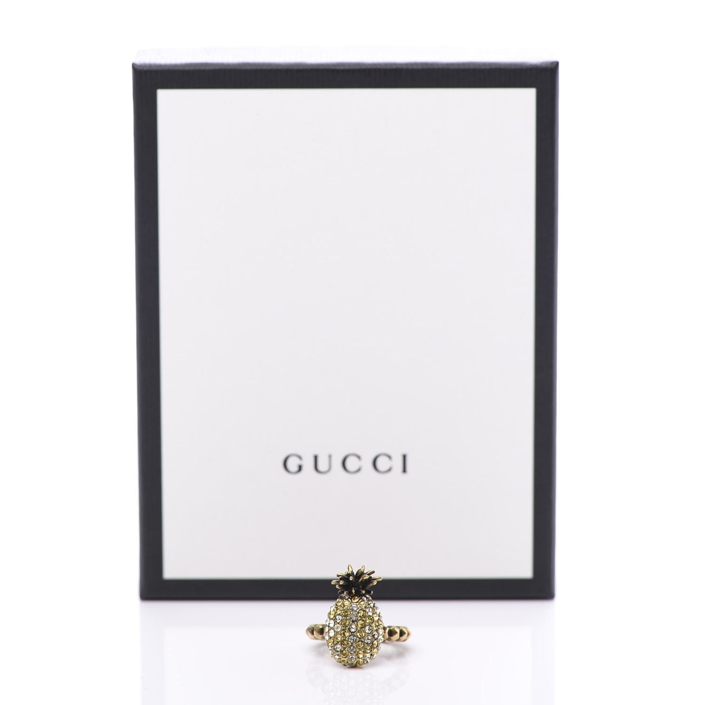 Crystal Pineapple Motif Ring M