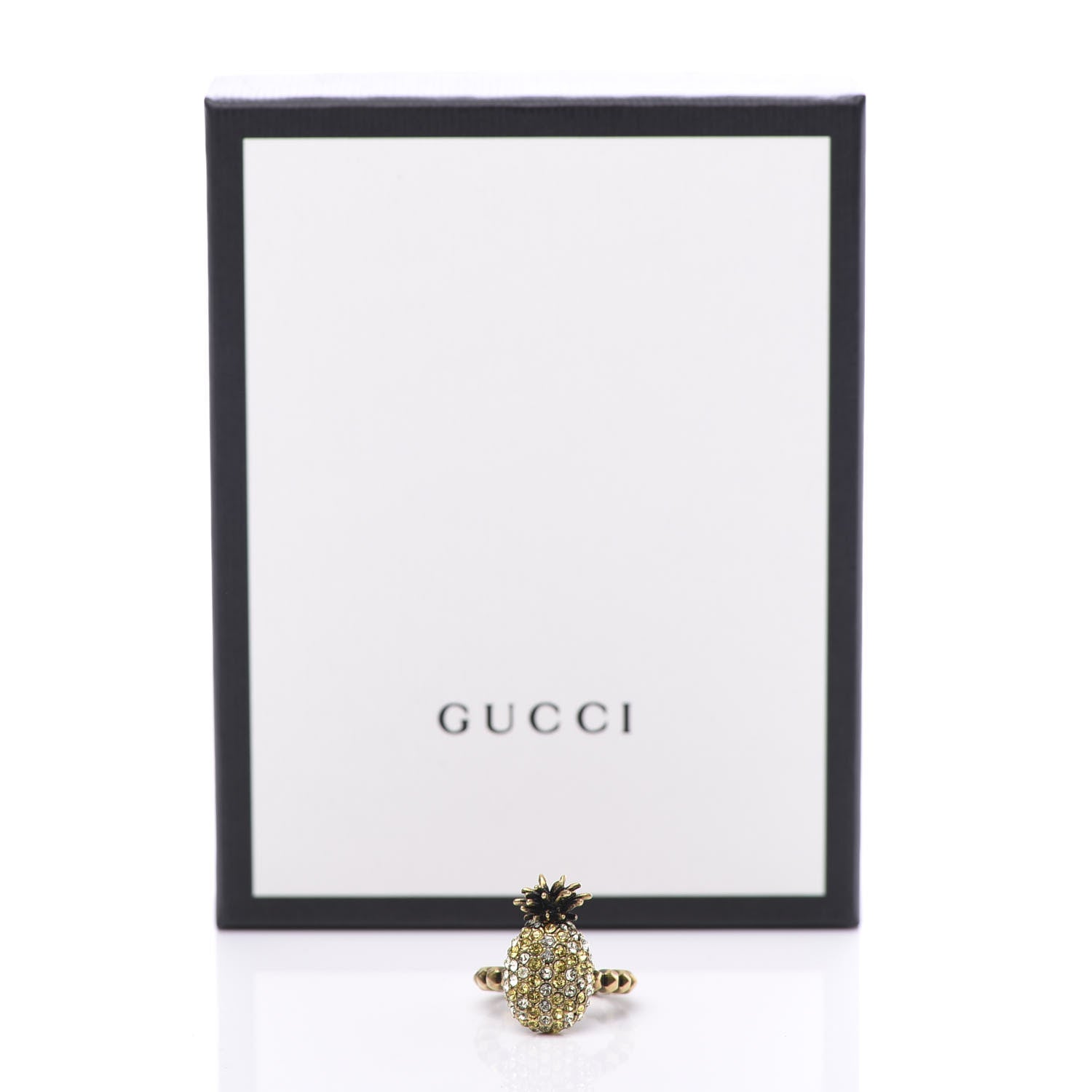 Gucci Crystal Pineapple Motif Ring M 7 of 7