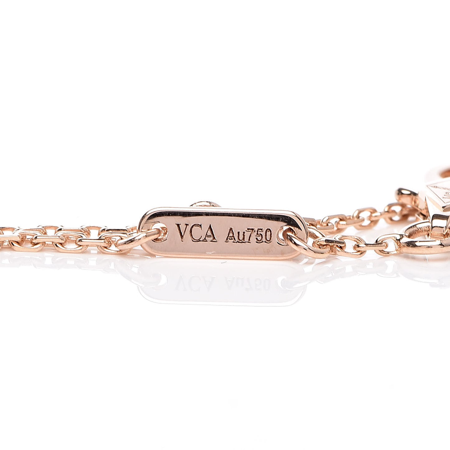 18K Rose Gold Carnelian Sweet Alhambra Bracelet